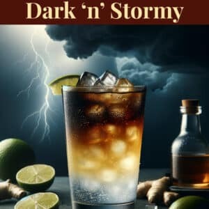 Dark and Stormy Cocktail